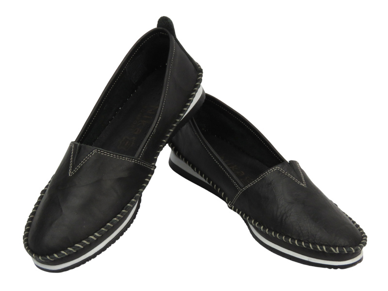 Półbuty damskie - Nika Komfort H-741, czarne