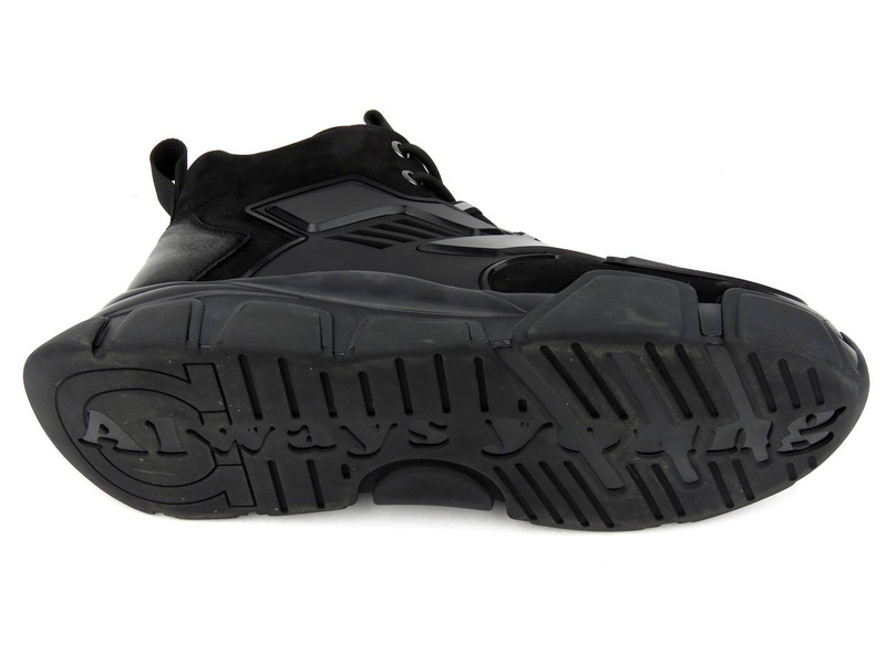 Kosmiczne sneakersy męskie z ociepleniem - JOHN DOUBARE H258-WG-487R, czarne