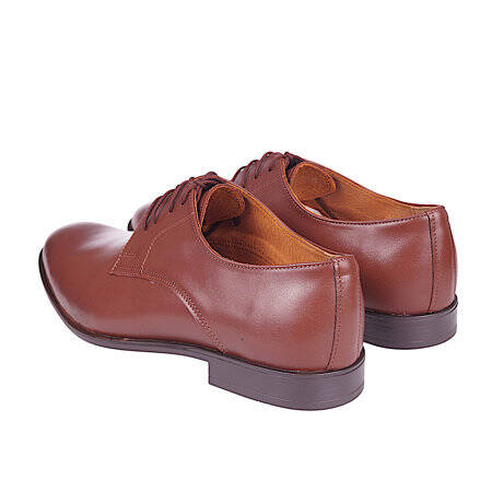 Eleganckie półbuty męskie skórzane - SYRENA 934, brązowe