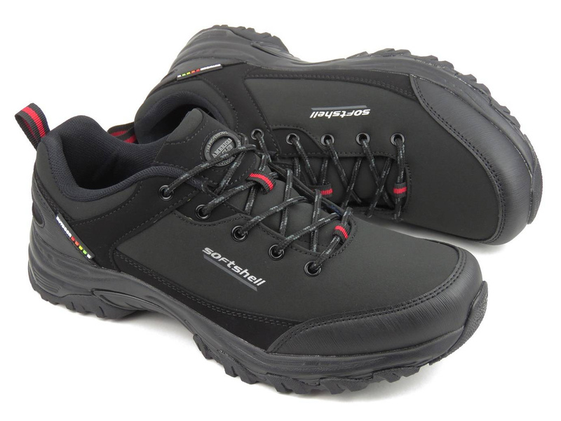 Trekkingi męskie z Softshell - AMERICAN CLUB Softshell WT91/22, czarne