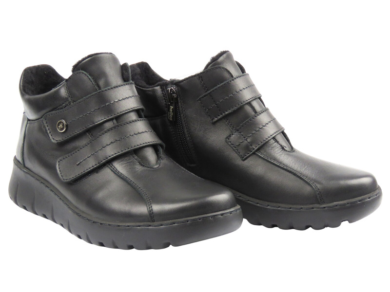 Botki damskie polskiej marki HELIOS Komfort 783, czarne