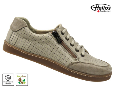 Damskie buty barefoot z naturalnej skóry Helios Komfort 470, ecru