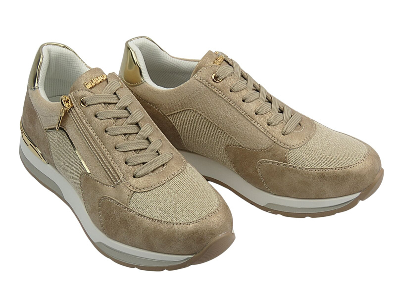 Sneakersy damskie beżowe INBLU IN-417