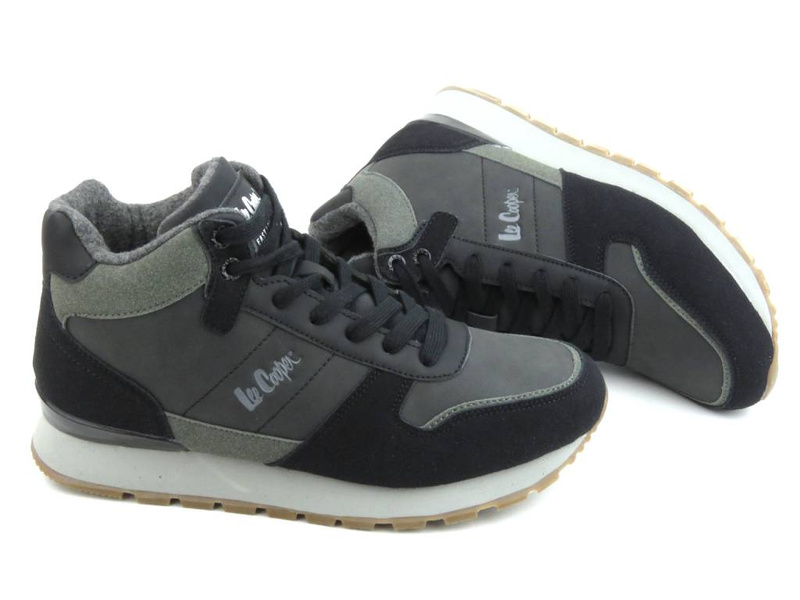 Sneakersy męskie zimowe, ocieplane - LEE COOPER LCJ-23-31-3066M, czarne