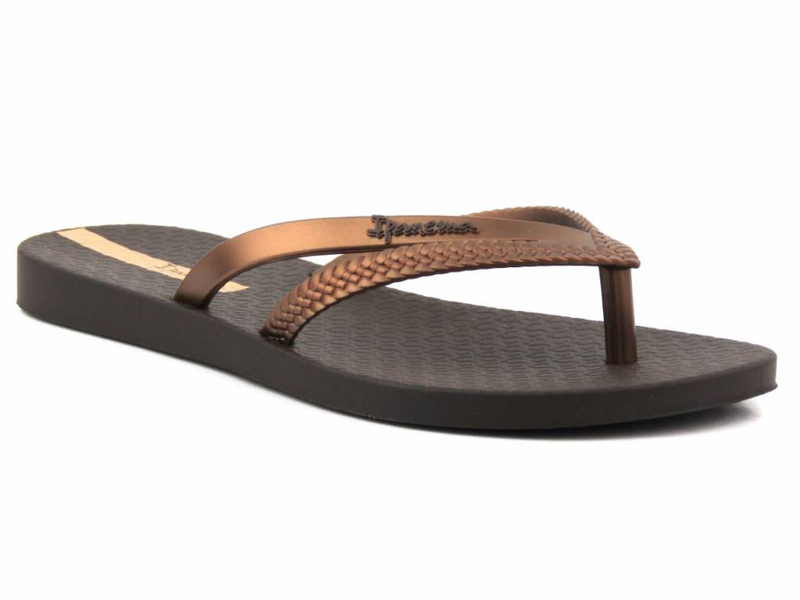 Japonki damskie basenowe - Ipanema 82067, brązowe