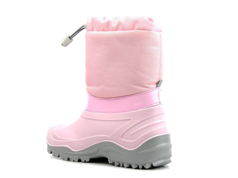 Śniegowce dziecięce ocieplane wełną owczą - REN BUT Muflon 32-468, jasnoróżowe