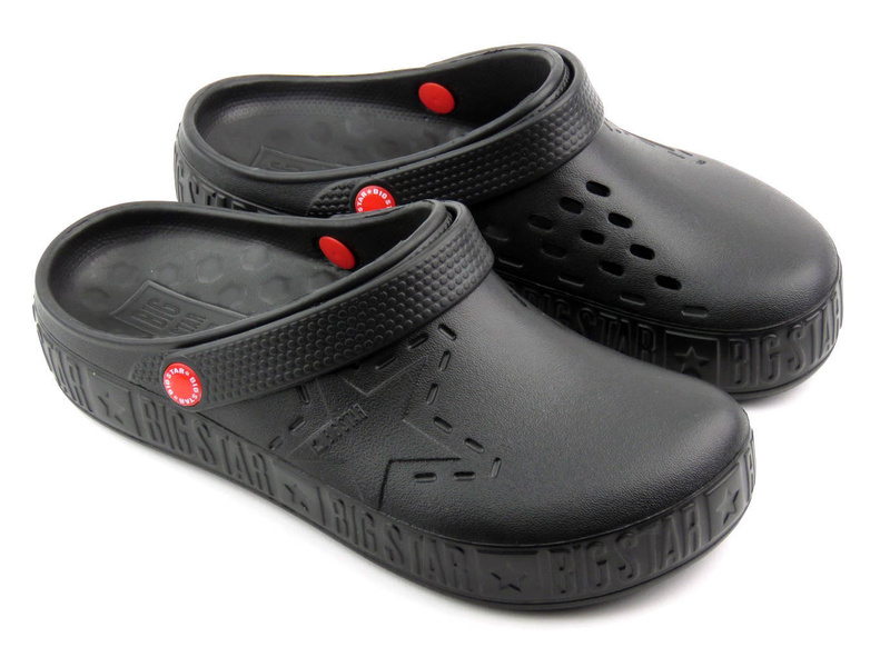 Piankowe klapki damskie, clogsy- BIG STAR II275001, czarne