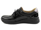 Lekkie, wygodne półbuty damskie ze skór licowej i lakierowanej - HELIOS Komfort 386, czarne