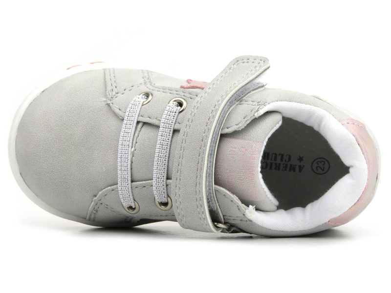 Adidasy dziecięce dla dziewczynki - American Club XD 41/22, szare