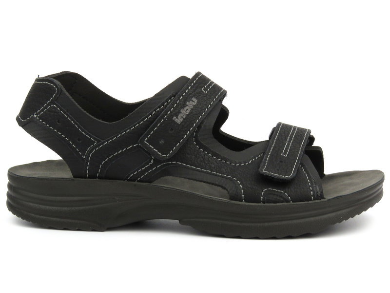 Sandały męskie ze skóry ekologicznej - INBLU RY-29, czarne