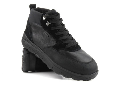 Eleganckie trzewiki męskie wysokiej jakości - GEOX U36FDA, czarne