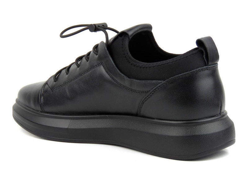 Sneakersy, buty sportowe męskie ze ściągaczem - GOE II1N4052, czarne