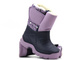 Ciepłe śniegowce dziecięce na rzep - Manitu 120003-59, fioletowe z serduszkami