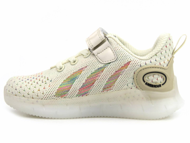 Buty sportowe dziecięce, adidasy American Club RL 79/22, beżowe
