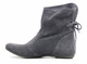 Zamszowe botki damskie wiosenne Veronii 1697, szare