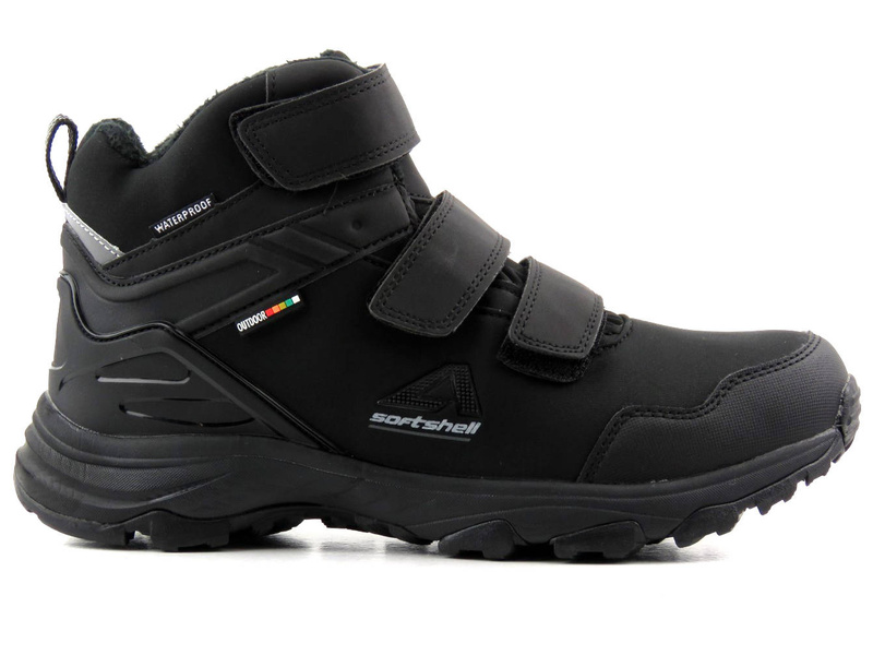 Ocieplane trekkingi męskie - AMERICAN CLUB Softshell HL70/23, czarne