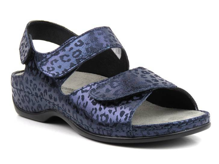 Sandały damskie zdrowotne - Berkemann RINA Stretch 01040, granatowe
