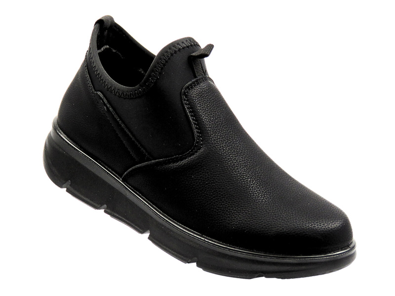 Wsuwane półbuty męskie Potocki 25-90356, czarne