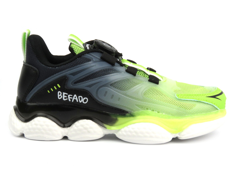 Buty dziecięce sportowe, adidasy - Befado 516Y282, zielono-czarne