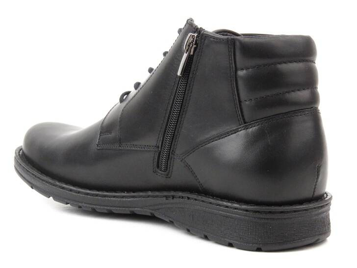 Trzewiki męskie ze skóry naturalnej - Tapi 2466, czarne