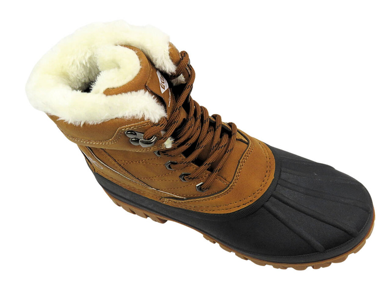 Trapery śniegowce damskie ciepłe - Lee Cooper LCJ-24-44-2869L, brązowe