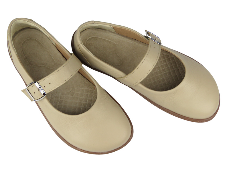 Barefoot skórzane minimalistyczne półbuty Helios Komfort 471 ecru