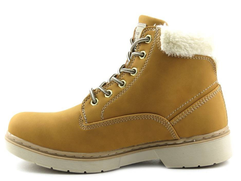 Trapery damskie zimowe AMERICAN CLUB 708145-W, miodowe