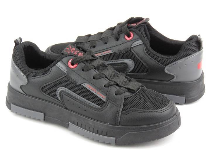 Sneakersy, buty sportowe damskie - CROSS JEANS LL2R4012C, czarne