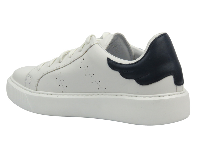 Skórzane półbuty męskie Eksbut 2G-7264-378, białe