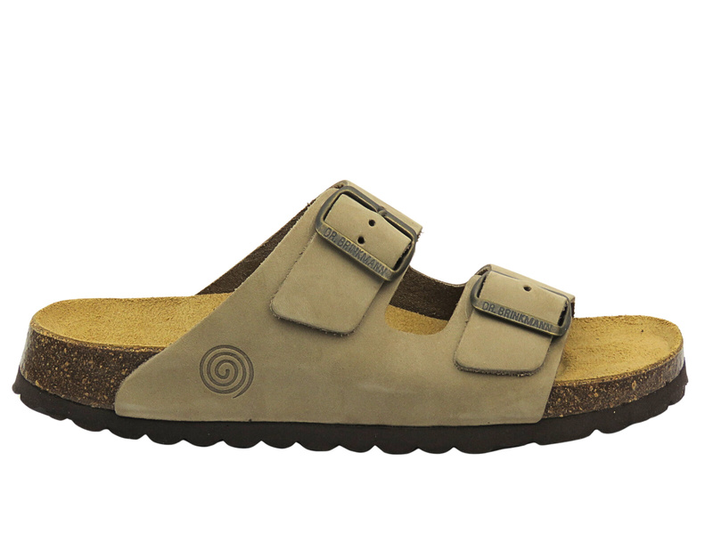 Skórzane Klapki męskie klasyczne beżowe Brinkmann 600130-08