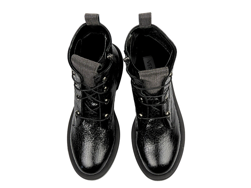 Botki Damskie Skórzane Venezia 00101436R Czarne Wsuwane