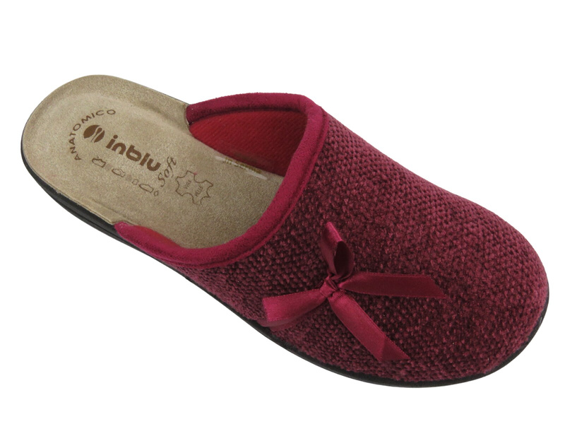 Wygodne kapcie damskie INBLU LV-11, bordowe