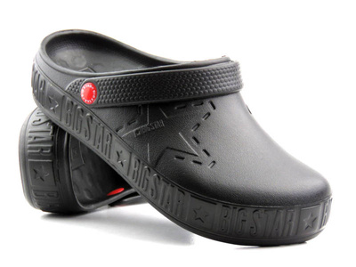 Piankowe klapki damskie, clogsy- BIG STAR II275001, czarne