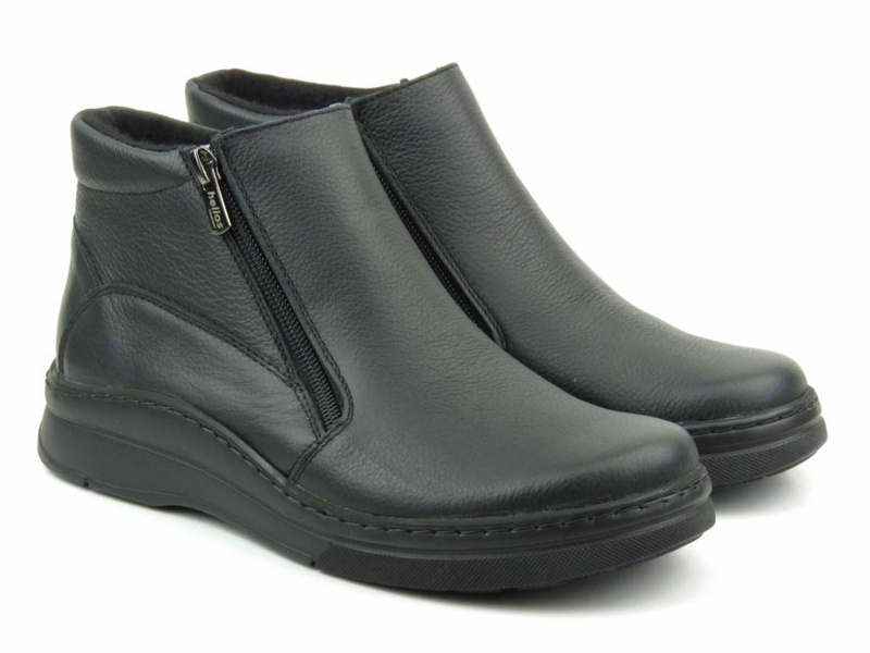Lekkie, komfortowe botki damskie - HELIOS Komfort 595, czarny 2 