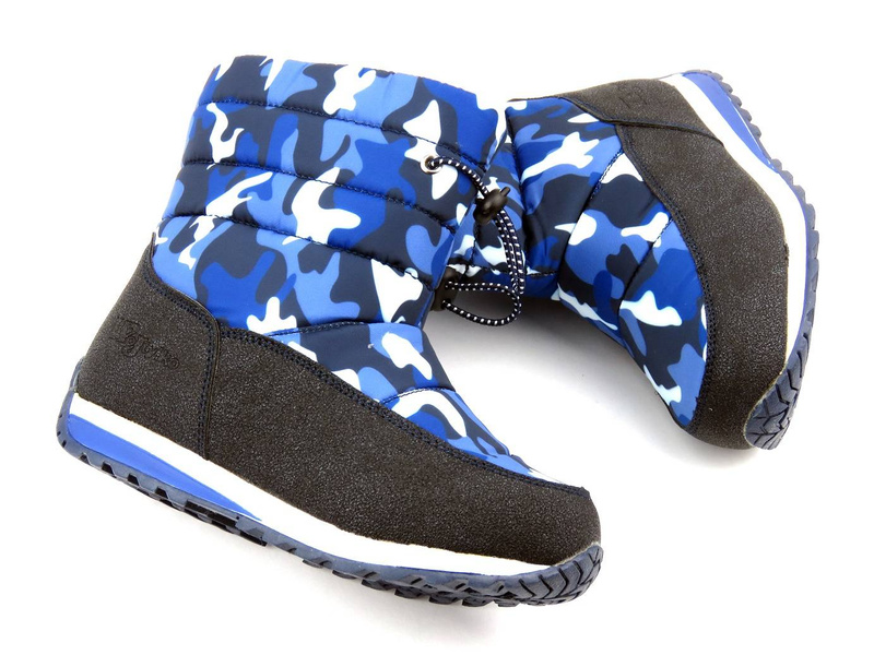 Śniegowce dziecięce z suwakiem - WOJTYŁKO 21033, granatowe