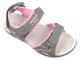 Sportowe sandały dziecięce dziewczęce - American Club RL 36/21, szare z różem