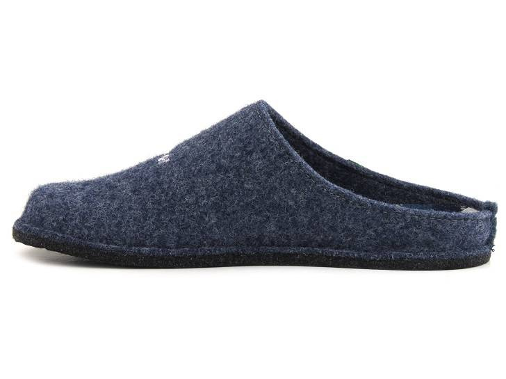 Filcowe kapcie męskie z napisem #Smart Worker - BRINKMANN 220018-05, niebieskie