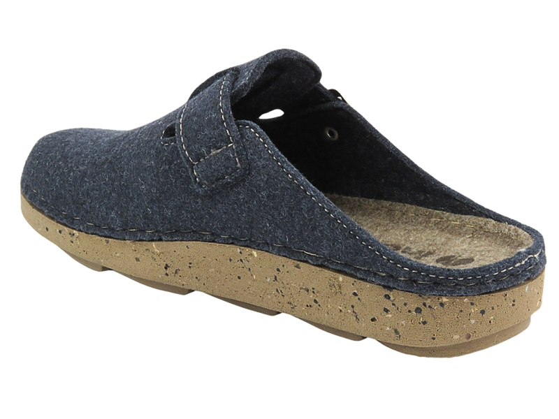 Filcowe Kapcie Męskie - INBLU MT-12 Granatowe Wsuwane