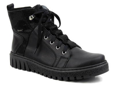 Trapery damskie ocieplane  - HELIOS Komfort 577, czarny