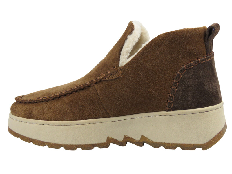 Damskie botki ocieplane Nika Komfort 0791-3085, tan brąz