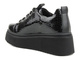 Sneakersy damskie na platformie - VENEZIA D23KA3360, czarne
