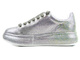 Sneakersy damskie pokryte cekinami - GOE JJ2N4048, srebrne