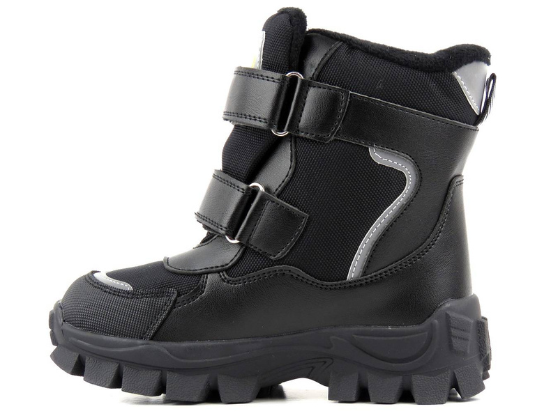 Śniegowce dziecięce z wełną - WEESTEP R076857885BK, czarne