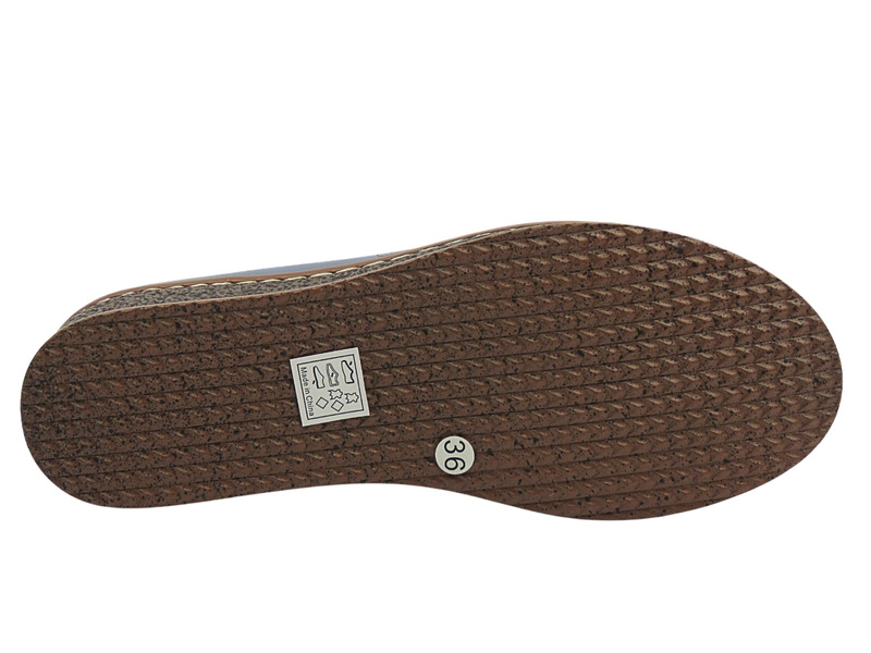 Skórzane Półbuty damskie granatowe Nika Komfort 24PB32-7007