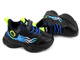 Buty sportowe, adidasy dziecięce na grubej podeszwie- AMERICAN CLUB BD 15/21, czarno-niebieskie