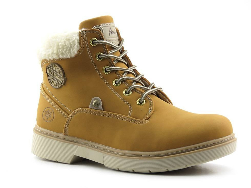 Trapery damskie zimowe AMERICAN CLUB 708145-W, miodowe