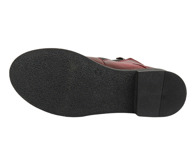 Botki damskie skórzane - VACARRO 1001, czerwone