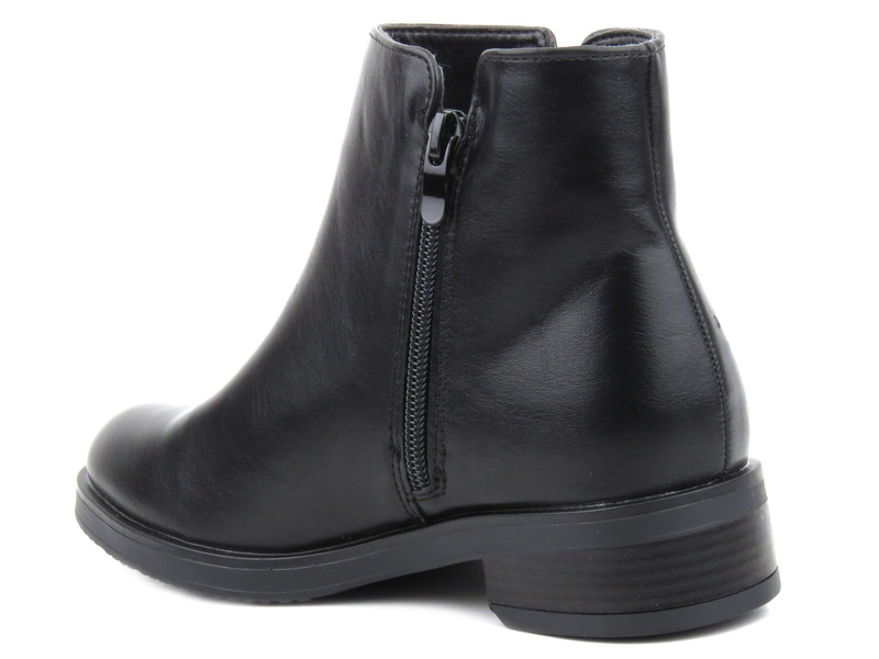 Ocieplane botki damskie na płaskim obcasie - Evento 23BT35-6416, czarne