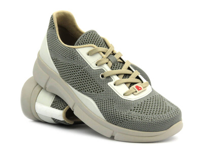 Wygodne półbuty, sneakersy damskie -  Berkemann Roxana 05124-566, szare