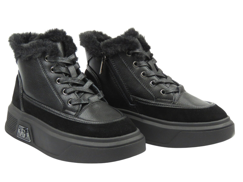 Botki damskie Cambell 25-19352, czarne